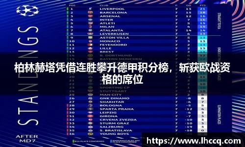 柏林赫塔凭借连胜攀升德甲积分榜，斩获欧战资格的席位